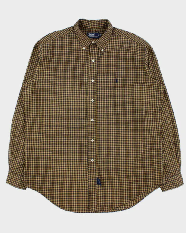 Vintage 1990s Ralph Lauren Oversized Checked Long Sleeve Shirt - L made by Ralph Lauren