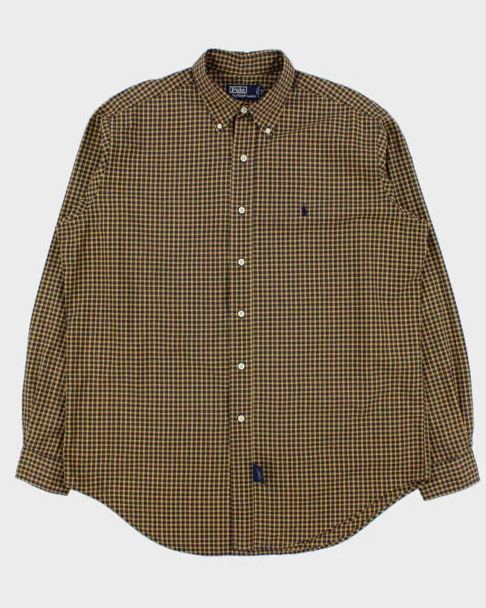 Vintage 1990s Ralph Lauren Oversized Checked Long Sleeve Shirt - L sold by Rokit