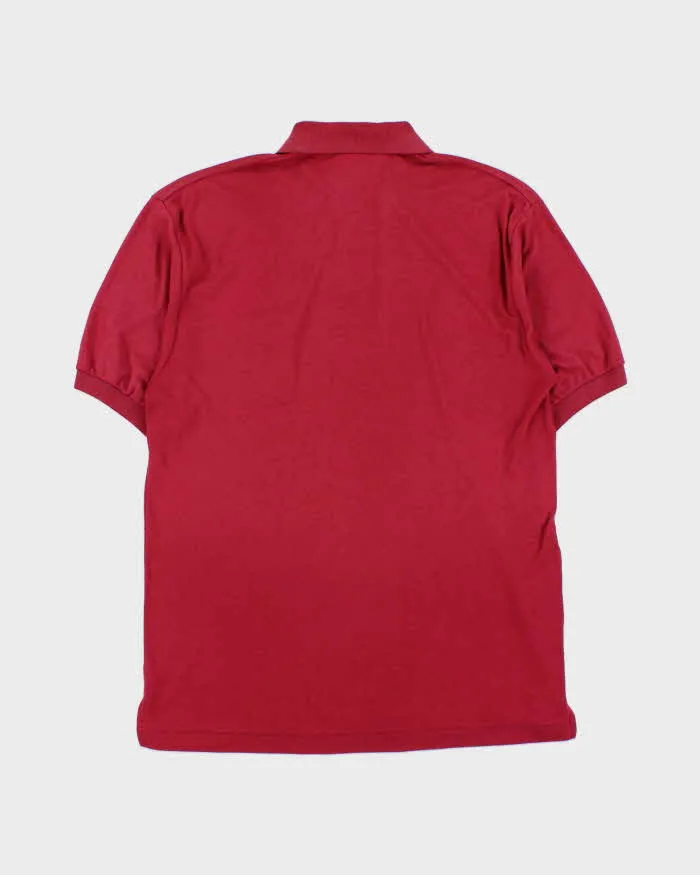 Vintage 1980s Fila Bjorn Borg Burgundy Single Stitch Short Sleeve Pocket Polo Shirt - XL sold by Rokit product image thumbnail 2