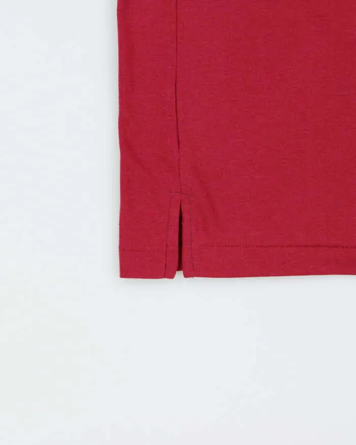 Vintage 1980s Fila Bjorn Borg Burgundy Single Stitch Short Sleeve Pocket Polo Shirt - XL sold by Rokit product image thumbnail 4