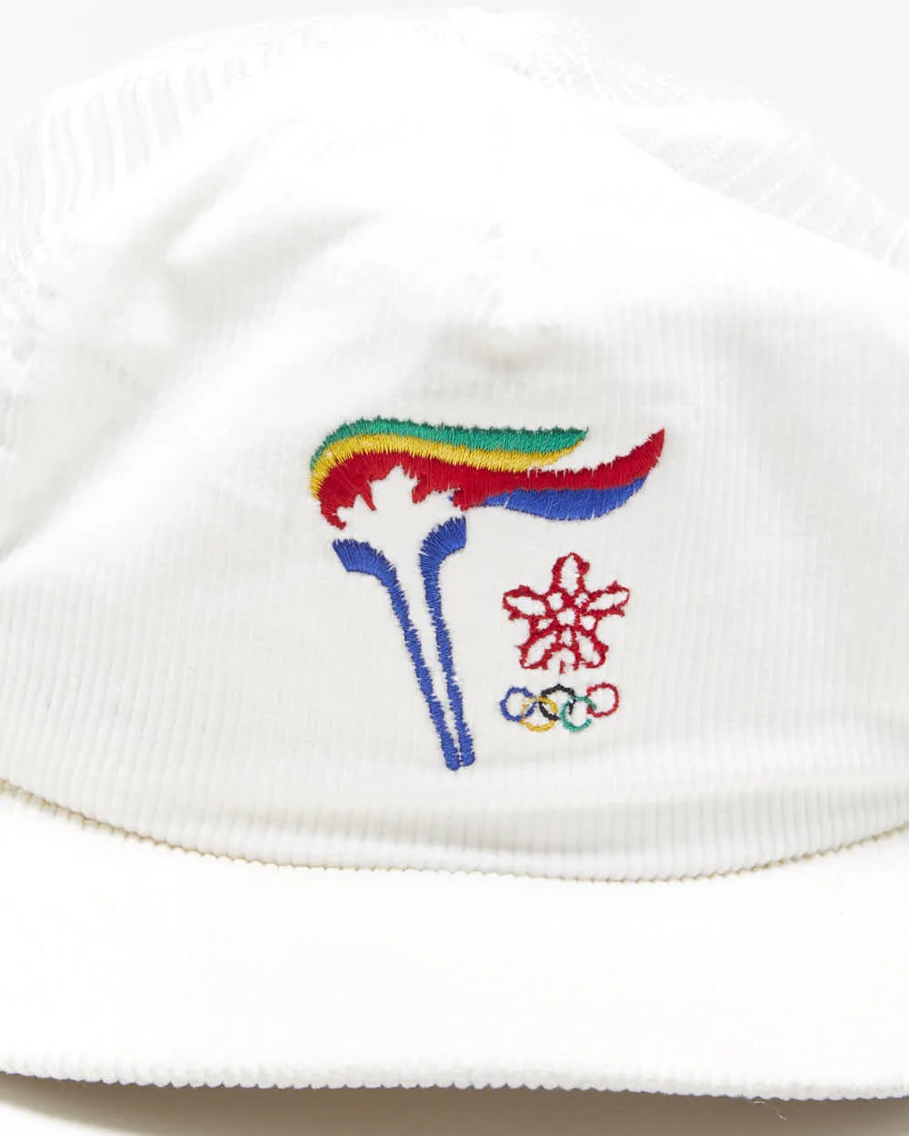 Vintage 1998 Calgary Winter Olympics Corduroy Alpha Flat Brim Trucker Hat - OS sold by Rokit product image thumbnail 3