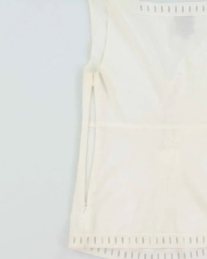 Vintage 2000s Calvin Klein Cotton Lace-up Top - XS sold by Rokit product image thumbnail 4