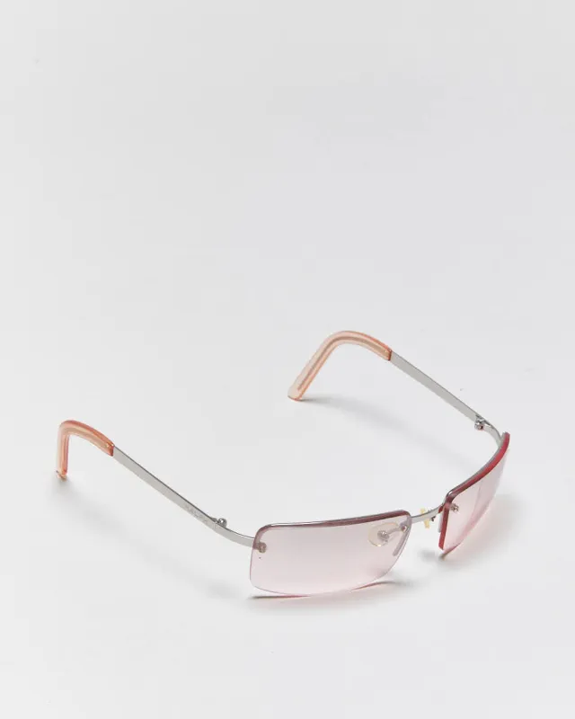 Vintage Y2k 2000s Ralph Lauren Pink Tint Wrap Sunglasses made by Ralph Lauren
