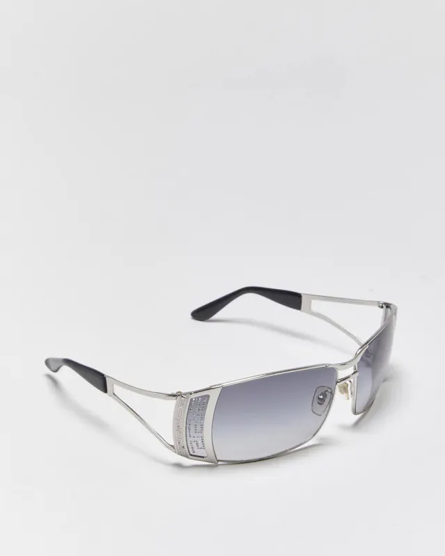 Vintage Y2k 2000s Versace Rhinestone Wrap Sunglasses made by Versace