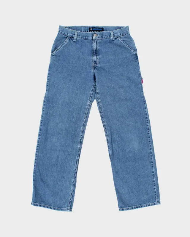 Vintage 2000 Y2K Levi's L2 Mid Rise Baggy Fit Wide Leg Denim Skater Jeans - W32 L31 made by Levi's