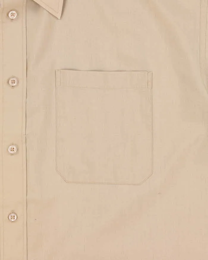 Vintage 1990s Balmain Relaxed Fit Tan Short Sleeve Shirt - L sold by Rokit product image thumbnail 4