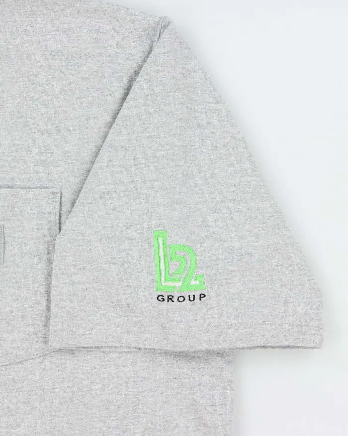 Vintage Carhartt Marl Grey Heavyweight Original Fit Henley Pocket T-Shirt - XL sold by Rokit product image thumbnail 4