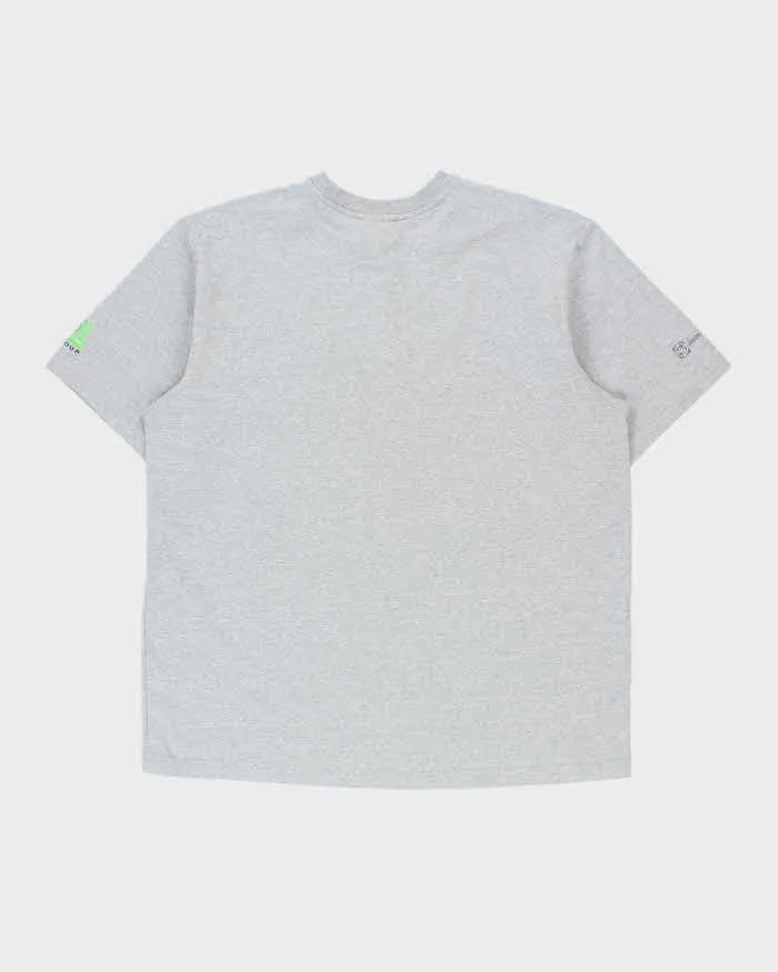 Vintage Carhartt Marl Grey Heavyweight Original Fit Henley Pocket T-Shirt - XL sold by Rokit product image thumbnail 2