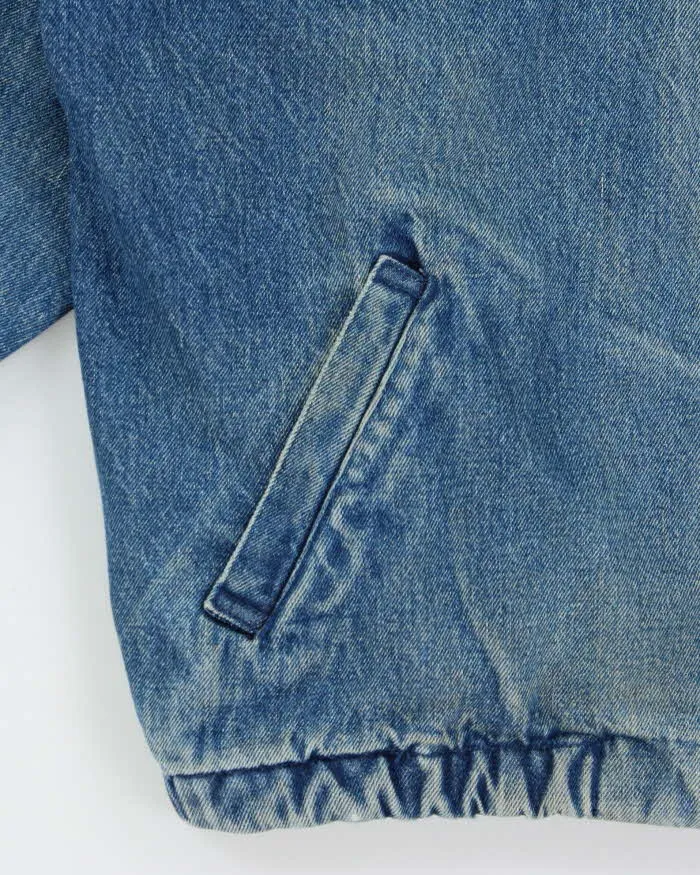 Vintage 1980s Polo Ralph Lauren Made In Canada Medium Wash Denim Harrington Jacket - L sold by Rokit product image thumbnail 5