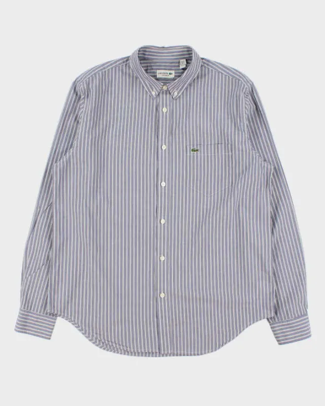 Vintage Lacoste Striped Classic Croc Regular Fit Long Sleeve Shirt - L made by Lacoste