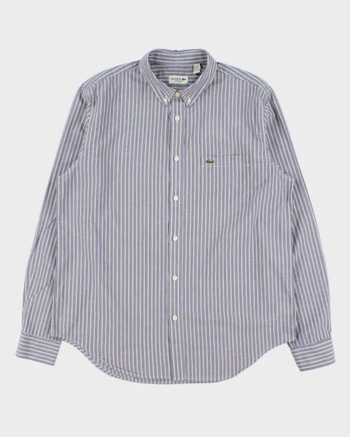 Vintage Lacoste Striped Classic Croc Regular Fit Long Sleeve Shirt - L sold by Rokit