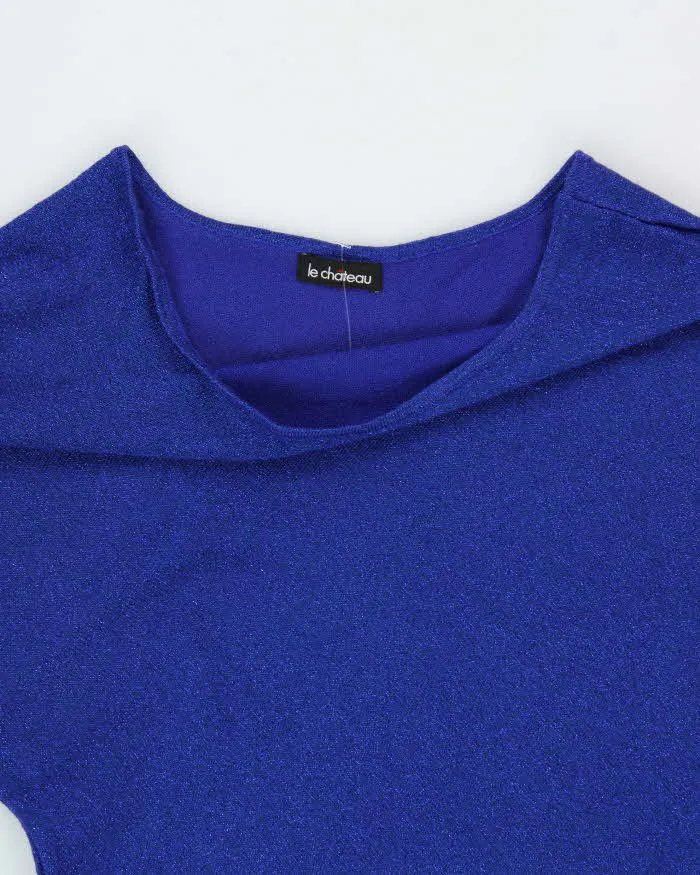 Vintage Y2k 2000s Le Chateau Batwing Glittery Knit Mini Dress - M sold by Rokit product image thumbnail 5