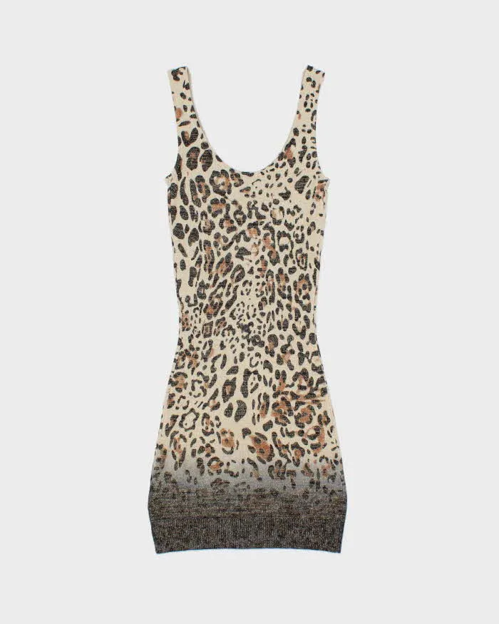 DSWT Y2k 2000s Guess By Marciano Glittery Leopard Print Knit Mini Dress - XS sold by Rokit product image thumbnail 2