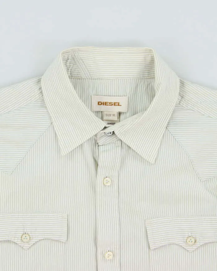 Vintage Y2K 00s Diesel Sage Green Striped Long Sleeve Western Shirt - XL sold by Rokit product image thumbnail 5