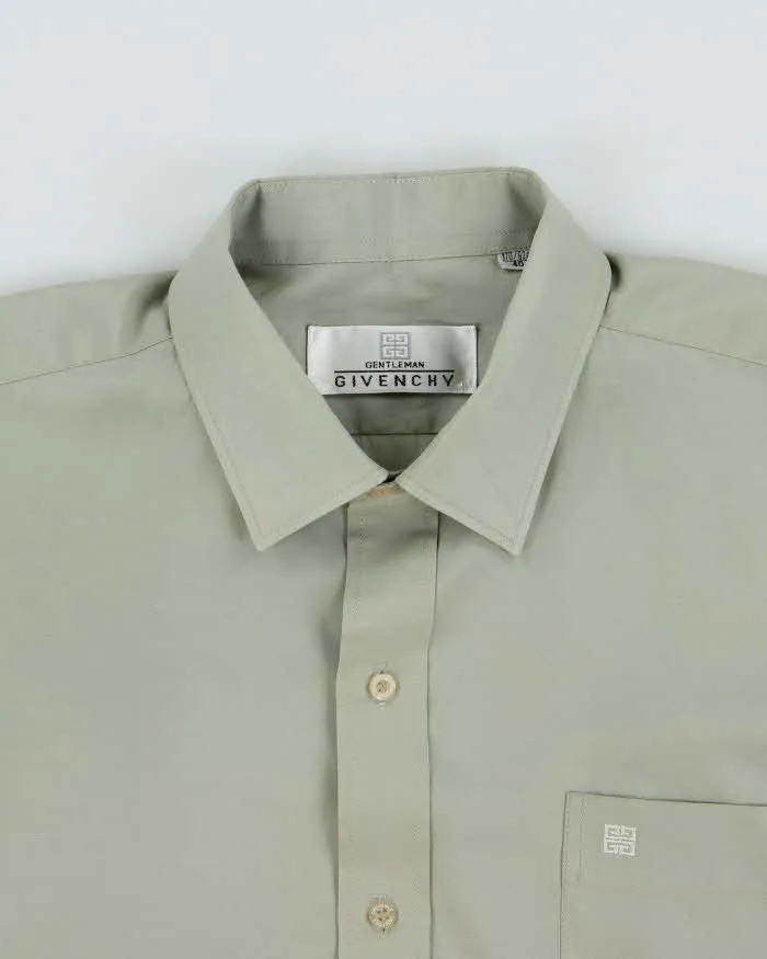 Vintage 1990s Givenchy Gentleman Sage Green Long Sleeve Shirt - M sold by Rokit product image thumbnail 5