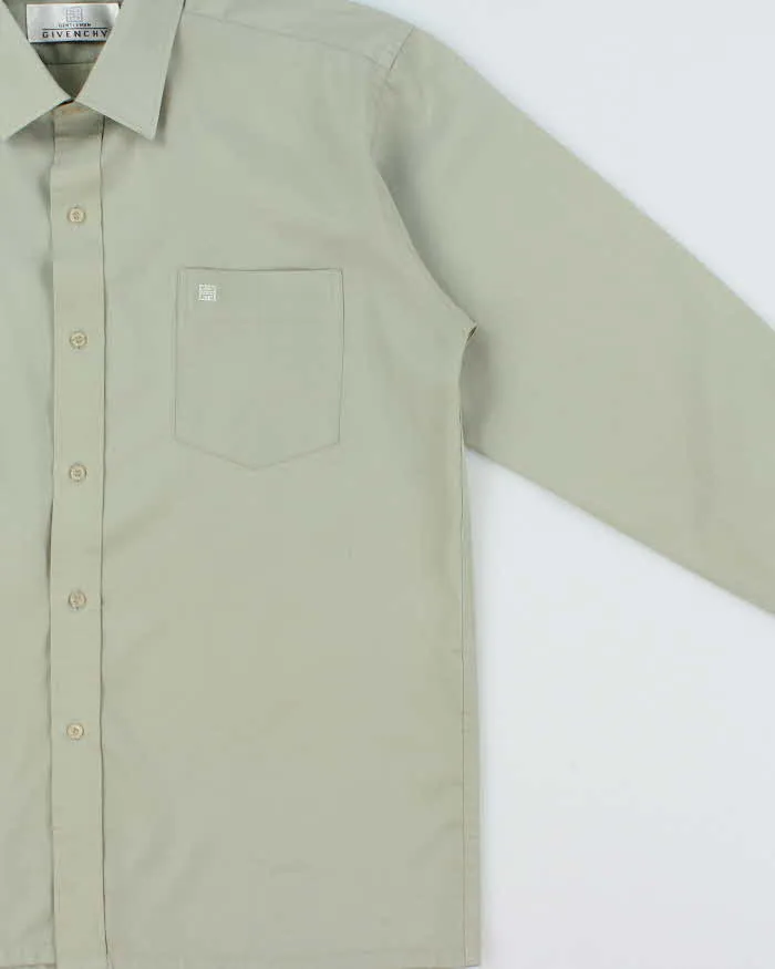 Vintage 1990s Givenchy Gentleman Sage Green Long Sleeve Shirt - M sold by Rokit product image thumbnail 3