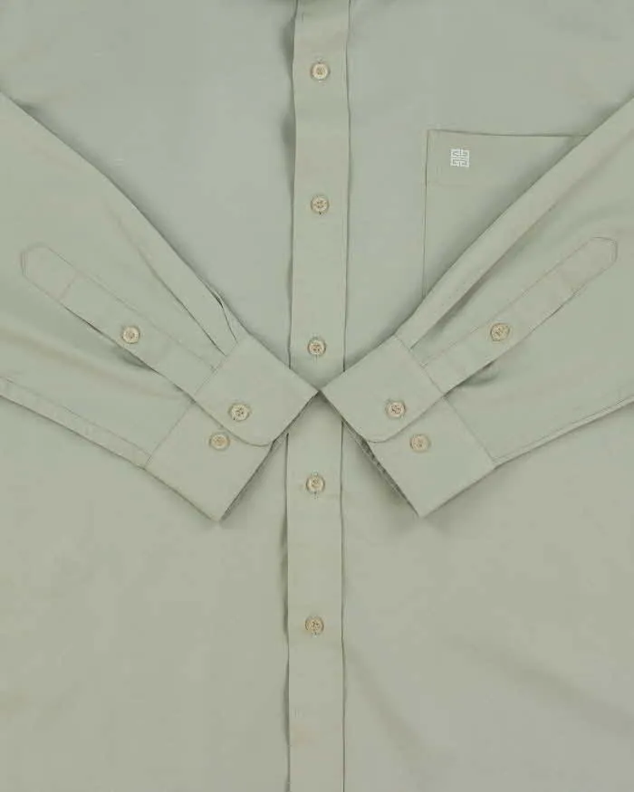 Vintage 1990s Givenchy Gentleman Sage Green Long Sleeve Shirt - M sold by Rokit product image thumbnail 4