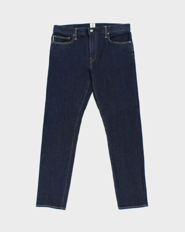 Hiroshi Kato The Pen Slim 4-Way Raw Japanese Indigo Selvedge Denim Made In USA Tapered Jeans - W34 L32 made by Rokit