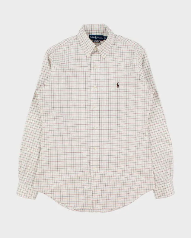 Vintage Y2K 00s Ralph Lauren Windowpane Check Custom Fit Long Sleeve Shirt - S made by Ralph Lauren