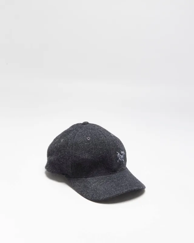 Vintage Arc'teryx Marl Grey Wool Ball Bird FlexFit Baseball Cap - L/XL made by Arc'teryx