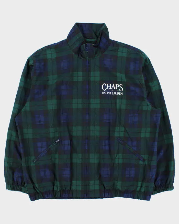 Vintage 1990s Ralph Lauren Chaps Tartan Soft Shell Harrington Windbreaker Jacket - L sold by Rokit
