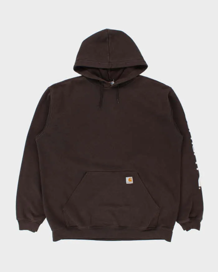 Vintage Carhartt DKB Midweight Sleeve Logo Loose Fit Pullover Hoodie - XL sold by Rokit
