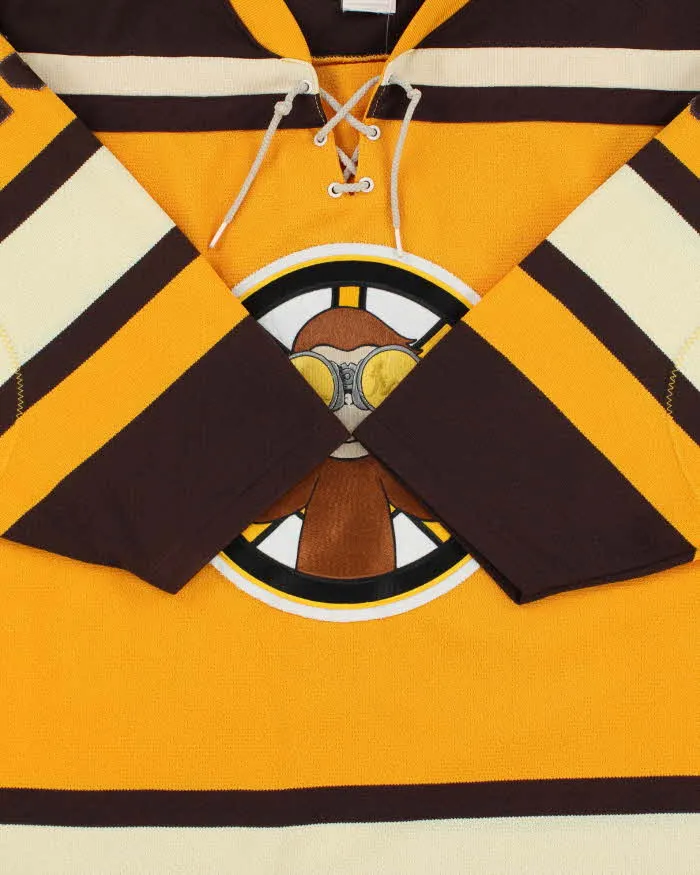 Vintage 1990s Athletic Knit Curious George #13 Made In Canada Ice Hockey Jersey - L sold by Rokit product image thumbnail 4