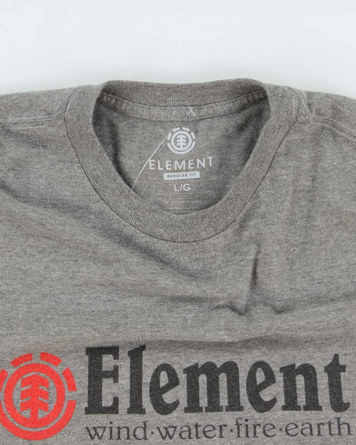 Vintage Element Skateboards Classic Logo Marl Grey Regular Fit Crewneck T-Shirt - L sold by Rokit product image thumbnail 5