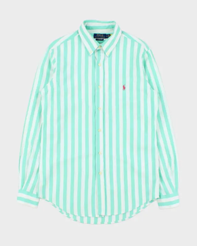 Vintage Polo Ralph Lauren Striped Custom Fit Long Sleeve Summer Shirt - M made by Ralph Lauren