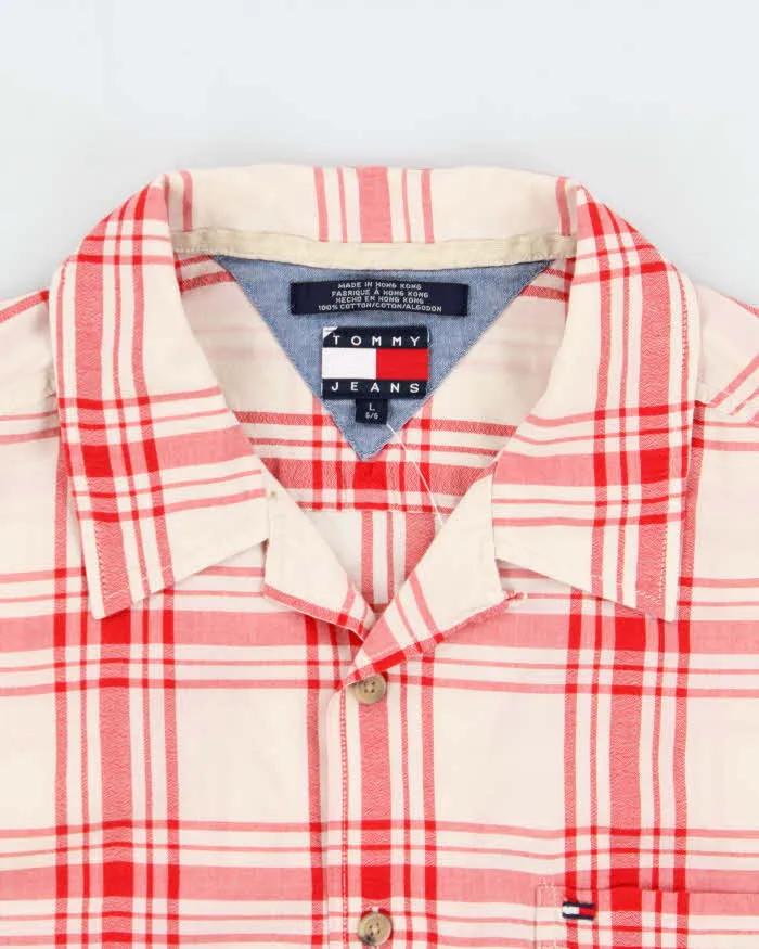 Vintage Y2K 00s Tommy Hilfiger Jeans Plaid Camp Collar Short Sleeve Shirt - L sold by Rokit product image thumbnail 5