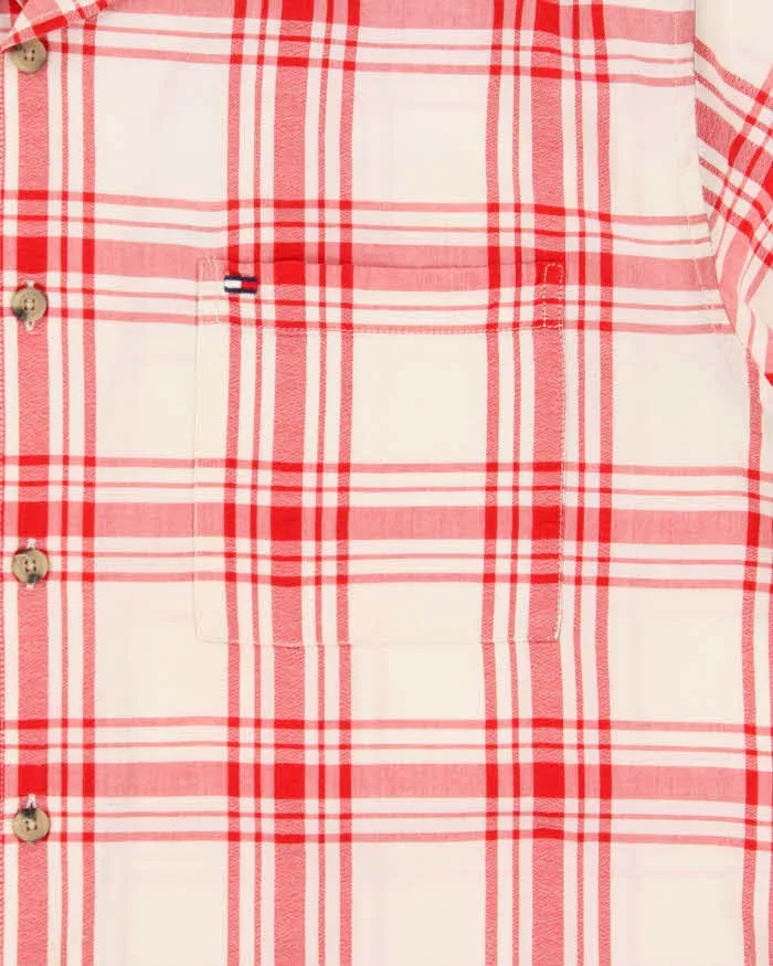 Vintage Y2K 00s Tommy Hilfiger Jeans Plaid Camp Collar Short Sleeve Shirt - L sold by Rokit product image thumbnail 4