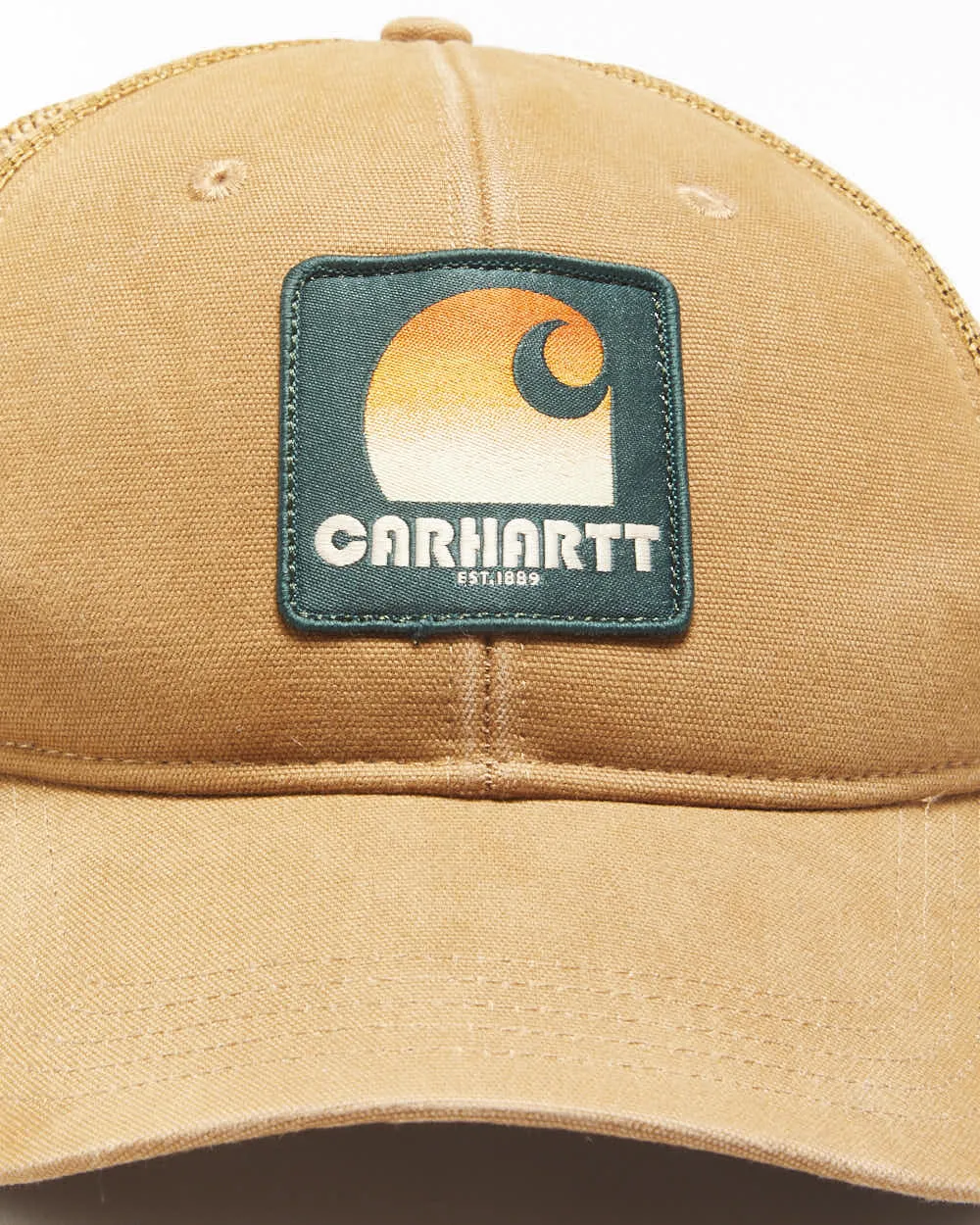 2024 Carhartt Sunset C Patch Rugged Flex Tan Canvas Trucker Hat - OS sold by Rokit product image thumbnail 3