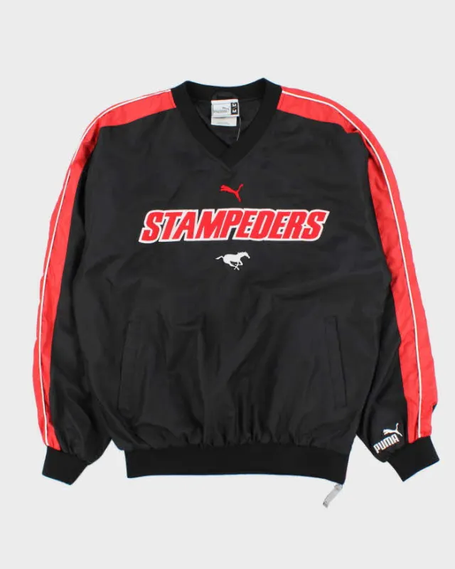 Vintage 1990s Puma Calgary Stampeders CFL Shell Pullover Training Jacket - L made by Puma