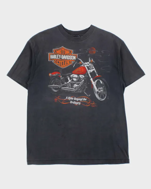 Vintage 1986 Harley Davidson 'Zooks Des Moines, LA' Hanes Beefy Made In USA Single Stitch Crewneck T-Shirt - XL made by Harley-Davidson