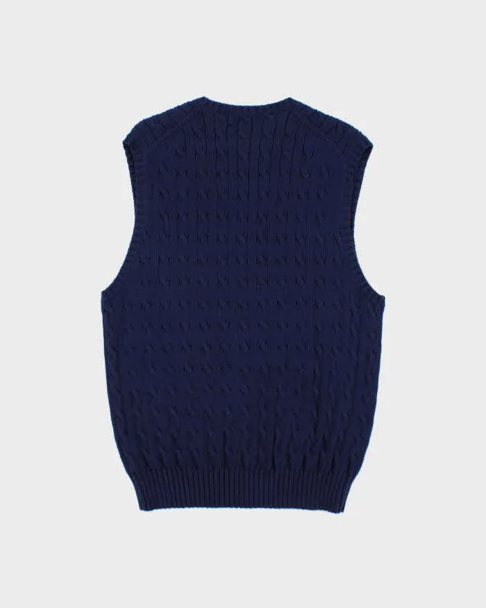 Vintage Y2K 00s Polo Ralph Lauren Cable-Knit V-Neck Sweater Vest - L sold by Rokit product image thumbnail 2