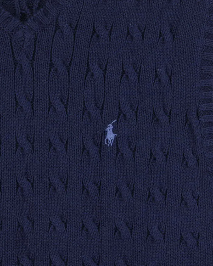 Vintage Y2K 00s Polo Ralph Lauren Cable-Knit V-Neck Sweater Vest - L sold by Rokit product image thumbnail 4