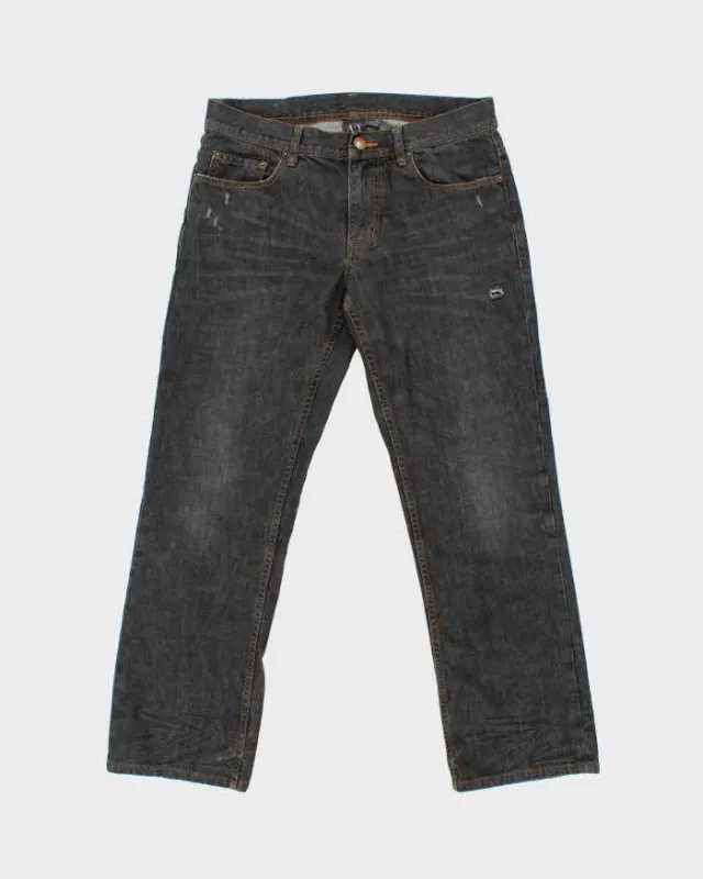 Vintage Y2K 00s Armani Exchange Mid-Rise Distressed Stone Wash Denim Bootcut Jeans - W33 L30 made by Giorgio Armani