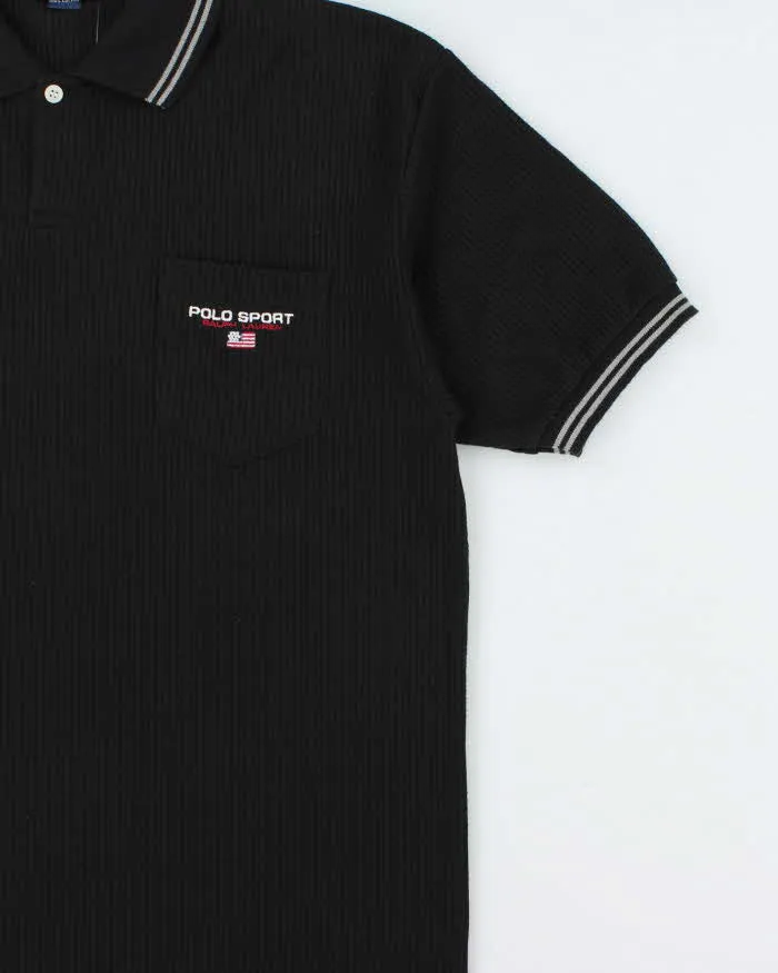 Vintage 1990s Ralph Lauren Polo Sport Ribbed Short Sleeve Pocket Polo Shirt - L sold by Rokit product image thumbnail 3