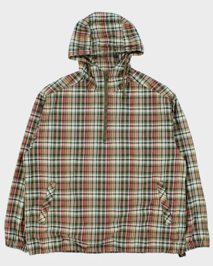 Vintage Eddie Bauer Checked Quarter-zip Oversized Hooded Jacket - M sold by Rokit