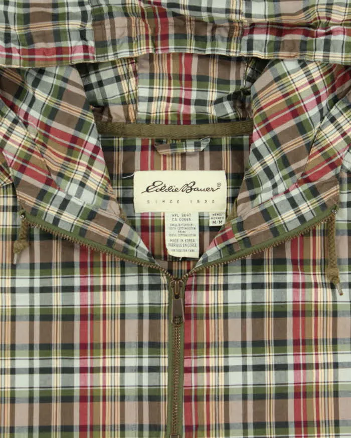 Vintage Eddie Bauer Checked Quarter-zip Oversized Hooded Jacket - M sold by Rokit product image thumbnail 5
