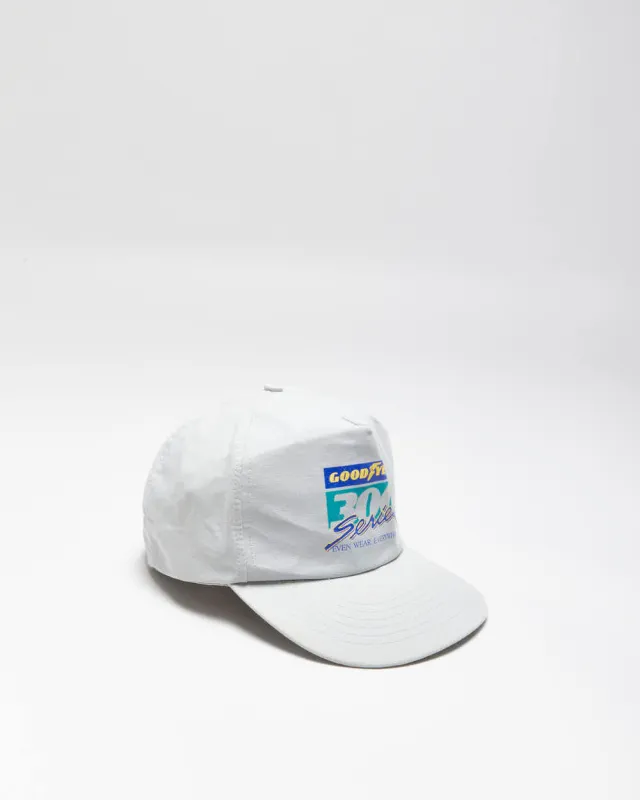 DS Vintage 1986 Goodyear 300 Series F1 Made In USA Canvas Flat Brim Snapback - OS made by Rokit