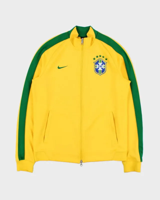Vintage Nike Brazil FC Home Football Track Jacket - M made by Nike