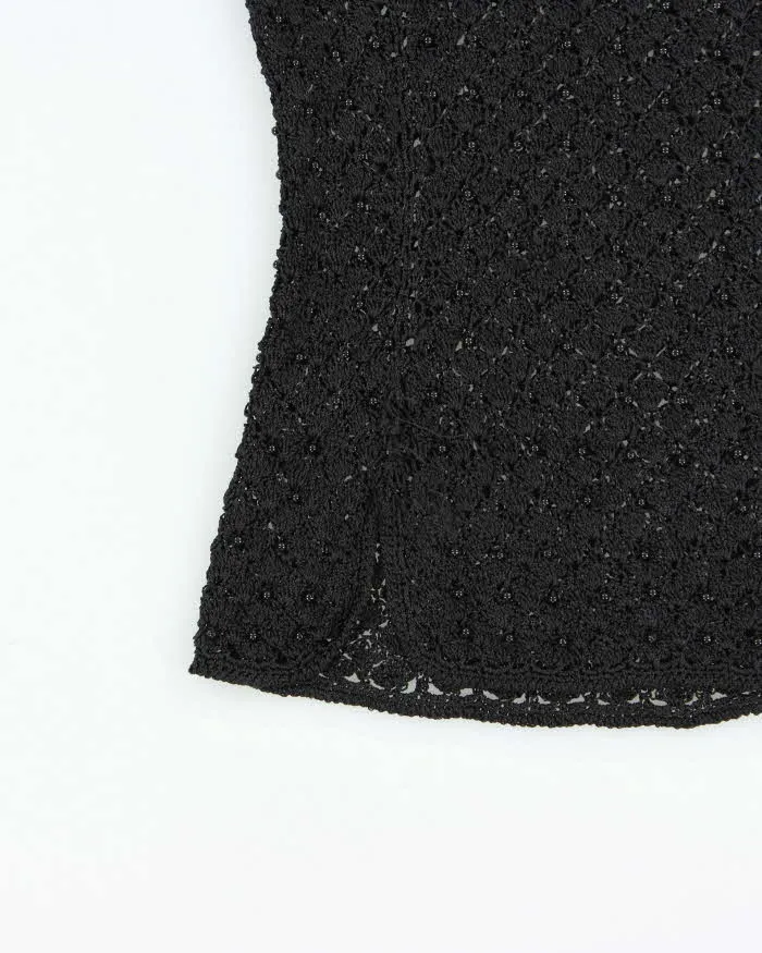 Vintage 1990s Beaded Crochet Boatneck Top - XS sold by Rokit product image thumbnail 4