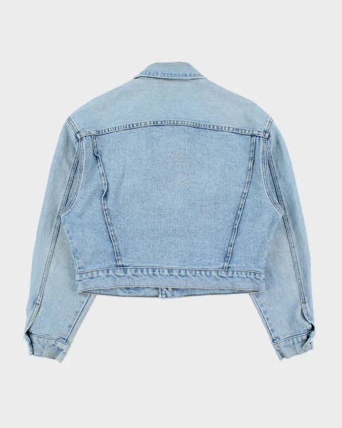 Vintage 1990s Guess Cropped Light Wash Denim Jacket - M sold by Rokit product image thumbnail 2