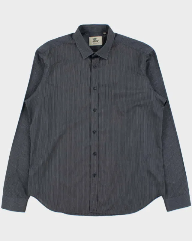 Vintage Burberry Pin Striped Long Sleeve Shirt - L made by Burberry