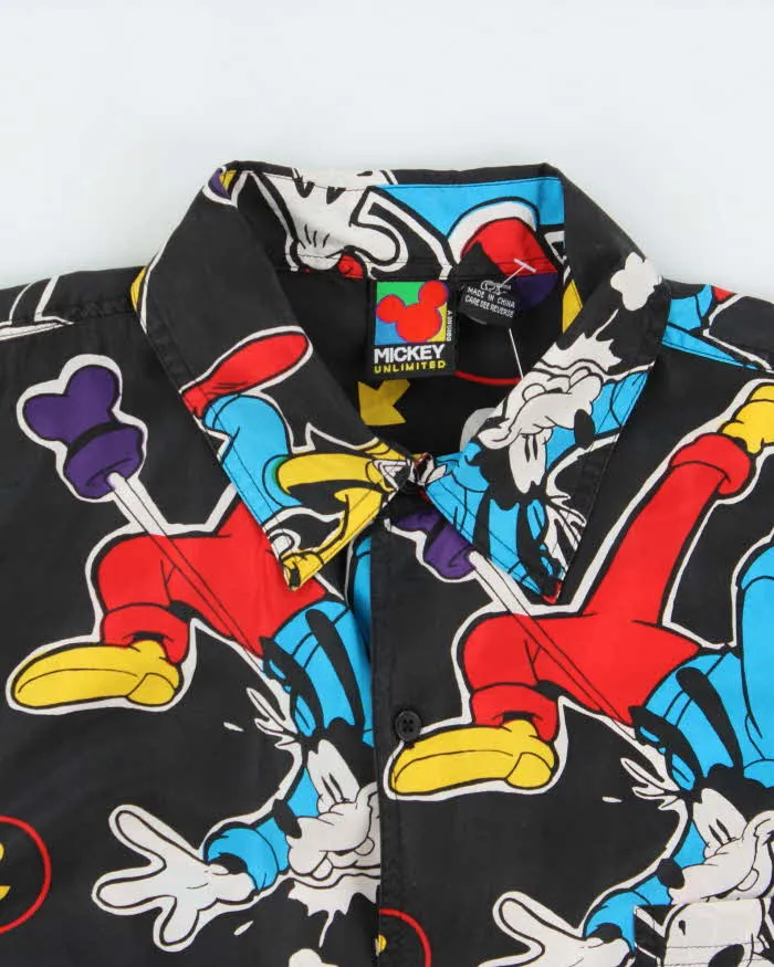 Vintage 1990s Disney Mickey Unlimited Goofy Silk Graphic Short Sleeve Shirt - L sold by Rokit product image thumbnail 5