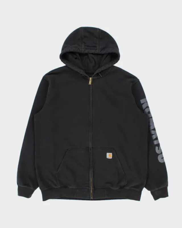 Vintage Carhartt BLK Midweight Loose Fit Full-Zip Hoodie - XL made by Carhartt