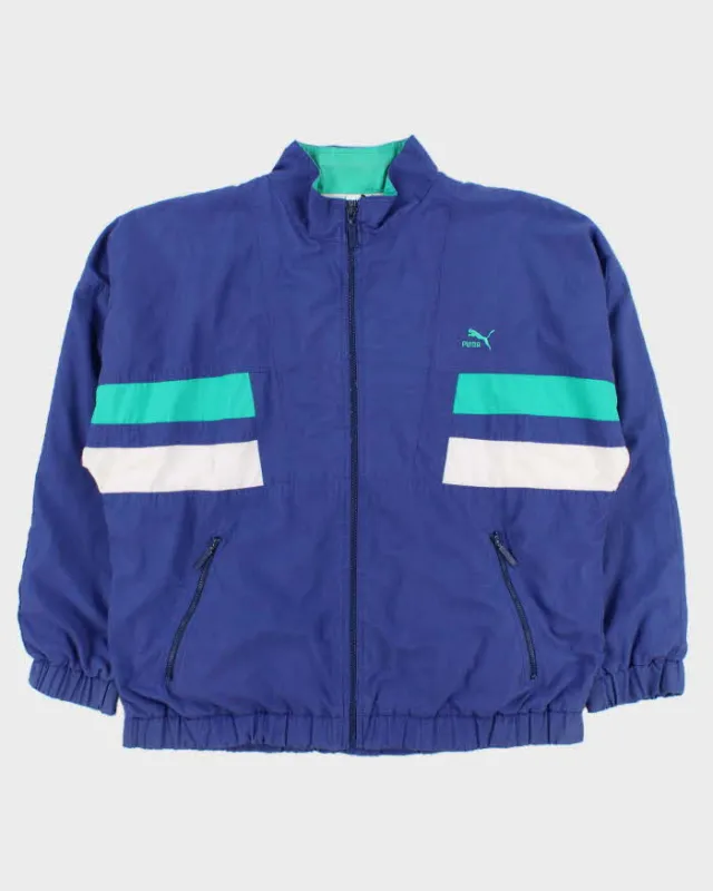Vintage 1990s Puma Classic Soft Shell Cotton Blend Windbreaker Jacket - M made by Puma