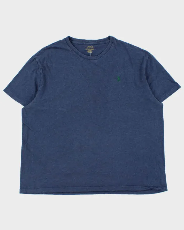Vintage Polo Ralph Lauren Marl Blue Classic Fit Crewneck T-Shirt - XL made by Ralph Lauren