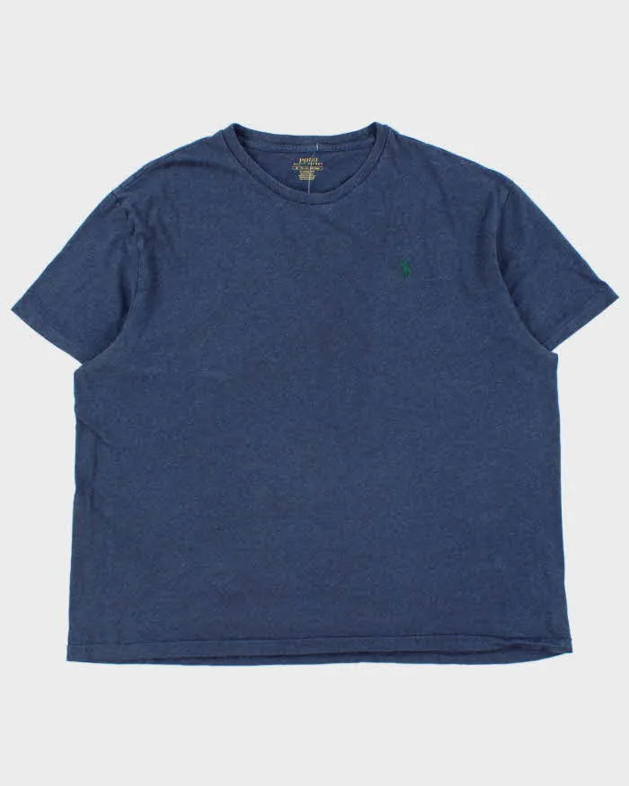 Vintage Polo Ralph Lauren Marl Blue Classic Fit Crewneck T-Shirt - XL sold by Rokit